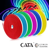 5 METRE CT 4555 Cata Neon Hortum Led 12V Kırmızı Işık - 1