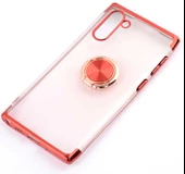 Galaxy Note 10 Kılıf Gess Kenarları Renkli Yüzük Aparatlı Kılıf thumbnail 4