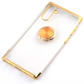 Galaxy Note 10 Kılıf Gess Kenarları Renkli Yüzük Aparatlı Kılıf thumbnail 3