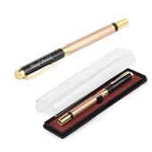 İsme Kişiye Özel Kalem Metal Gold İşlemeli Kutusunda - 1