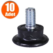 Nobel Bingo Rotil Ayak M8 Civatalı 25 mm Siyah Profil Ayağı 2.5 cm (10 ADET) - 1