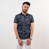 POLO YAKA SLİMFİT DESENLİ ERKEK T-SHİRT - 11