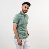 POLO YAKA SLİMFİT DESENLİ ERKEK T-SHİRT - 4