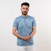 POLO YAKA SLİMFİT DESENLİ ERKEK T-SHİRT - 5