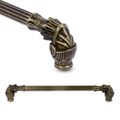 Alyans Çizgili Çekmece Dolap Kapak Kulpu Kulbu 224 mm Rustik Metal Kulp thumbnail 6