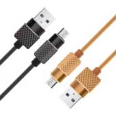 Powermaster 2372 Micro USB Metal Şarj ve Data Kablosu 1mt 3A - 1