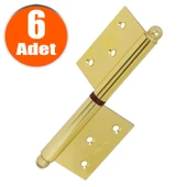 Yönsüz Cerman Kapı Menteşesi Sarı 12 cm (6 ADET) - 1