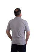 ESER - Polo Yaka Kısa Kol Penye İş Tişörtü - Cepli - Gri - 2