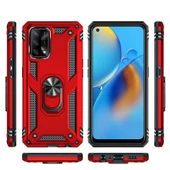 Oppo A74 4G Kılıf Zore Vega Yüzüklü Standlı Zırh Kılıf thumbnail 8