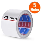 Alüminyum Folyo Bant 72 mm x 5 Metre Yanmaz Soba Borusu Bandı - 2