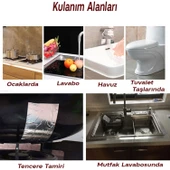 Alüminyum Folyo Bant 72 mm x 5 Metre Yanmaz Soba Borusu Bandı - 7