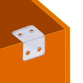 Mobilya Eşya Dolap Deprem Sabitleyici Köşebent Bağlantı Aparatı L Demiri Gönye 25x25x30 Mm (10 ADET) - 3