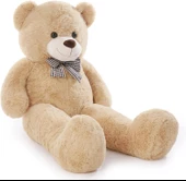 % 100 YERLİ - Papyonlu Sevimli Büyük Peluş Ayıcık, 130 cm - 8