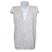 Örgü Model Sıfır Kol Kadın Yün Triko Hırka - 12