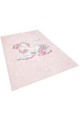 Frenda Home Unıcorn Kaymaz Deri Taban Dekoratif Çocuk Odası Halısı  PEMBE 80X300 - 2