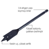 Tomax Yaprak Matkap Ucu Ahşap Plastik Alüminyum Delme (1 Adet) thumbnail 3