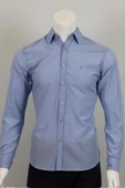 Uzun Kol Slim Fit Kare Desenli Gömlek - 2