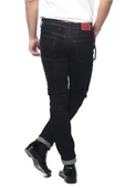 Erkek Slim Fit Boru Paça Rahat Likralı Zincirli Kot Pantolon - 3