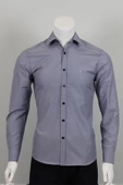 Uzun Kol Slim Fit Desenli Gömlek - 5