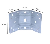 Masa Mobilya Ayak Köşe Bağlantı Birleştirme Sacı Demiri 135° (5 ADET) - 2