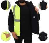 KKDAVM BESTGUARD İŞÇİ PARKASI YÜKSEK GÖRÜNÜMLÜ 5+1 PARKA - ÇOK KULLANIŞLI CEKET MONT PARKA - 12