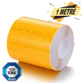 Tüvtürk Onaylı Reflektörlü Reflektif Fosforlu Bant İkaz Bandı 1 METRE - 4