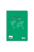 Kareli 40 Yaprak Spiralli Defter A4 Boy Plastik Kapak (1 Adet ) - 1