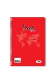 Kareli 40 Yaprak Spiralli Defter A4 Boy Plastik Kapak (1 Adet ) - 6