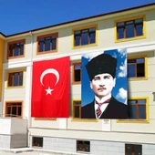 Atatürk Posteri ve Türk Bayrağı Raşel Kumaş 200X300 cm -4 - 1