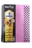 4+3 Defter Plastik Kapak Spralli A4 4 kare 2 çizgili 210 Yaprak 1 Adet - 1