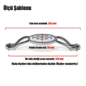 Erdem Çekmece Dolap Dolabı Kulpu Kulbu Krom Gri Metal Kulp (128 MM-12.8 CM) (4 ADET) Mobilya Mutfak - 3