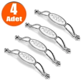 Erdem Çekmece Dolap Dolabı Kulpu Kulbu Krom Gri Metal Kulp (128 MM-12.8 CM) (4 ADET) Mobilya Mutfak - 1