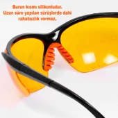 Bisiklet Güneş Gözlüğü Silikon Burunlu Bisikletçi Gözlük Sarı - 3