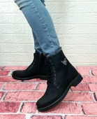 Voyager 3517 Siyah Hakiki Deri Bağacaklı Fermuarlı Erkek Bot thumbnail 3