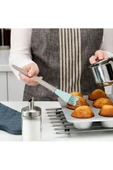 Yumurta Fırçası Pasta Fırçası 26 Cm Silikon A Kalite Hamur Fırçası Bej-mavi - 1
