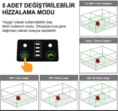 Kobb Kbl34gtp 40 Metre Profesyonel Li-İon Şarjlı 3X360⁰ Otomatik Hizalamalı Yeşil Çapraz Çizgi Lazer Distomat+Tripod - 10