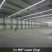 Kobb Kbl34gtp 40 Metre Profesyonel Li-İon Şarjlı 3X360⁰ Otomatik Hizalamalı Yeşil Çapraz Çizgi Lazer Distomat+Tripod - 3