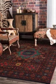 Frenda Home Fas Kapısı Desenli Yıkanabilir Pamuk Taban Halı  KAHVE 100X200 - 2