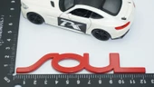 DK Tuning Soul Bagaj Kırmızı ABS 3M 3D Yazı Logo Kia İle Uyumlu - 4