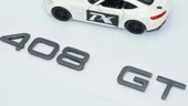 DK Tuning Peugeot 408 GT Bagaj 2022+ Koyu Gri ABS Logo Amblem Seti - 3