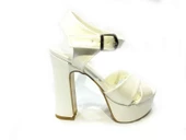 Çarıkçım 12 cm Topuklu Platformlu Kadın Ayakkabı Sedef 114 85 - 1