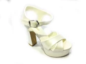 Çarıkçım 12 cm Topuklu Platformlu Kadın Ayakkabı Sedef 114 85 - 2