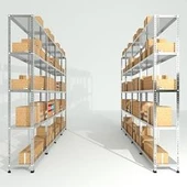 8 Katlı Galvaniz Çelik Raf - Depo, Arşiv, Kiler, Dosya, Market Rafı  43x93 cm 300 cm 0.70 mm - 3