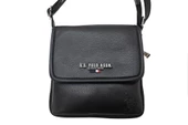 Plevr 9508 Us Polo Assn Siyah Suni Deri Unisex Postacı Çanta thumbnail 2