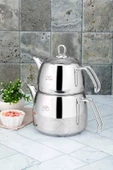 Cooker Lara Aile Boy Çelik Çaydanlık Takımı Ckr2617 - 4