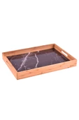OMS PASLANMAZ 9101 Marmol L boy Bambu Tepsi - 1