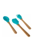 Ün-Ev 3'lü Bambu Saplı Silikon Kaşık -Spatula-Fırça Mutfak Seti - 1