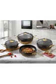 OMS PASLANMAZ Kure - 3023 - 7 Parça - Biogranit - Pfoa Ve Ptfe Free - Tencere, Tava, Çeyiz Seti thumbnail 2
