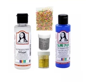 Slime Seti Fosforlu Mavi Renk 70 ML Renkli Slaym Südor Sılaym Seti 70 ML Slime Borax - 1