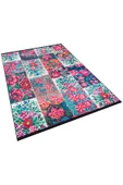 Patchwork Desen Dokuma Pamuk Taban Dijital Dekoratif Halı  BEYAZ 160X230 - 2